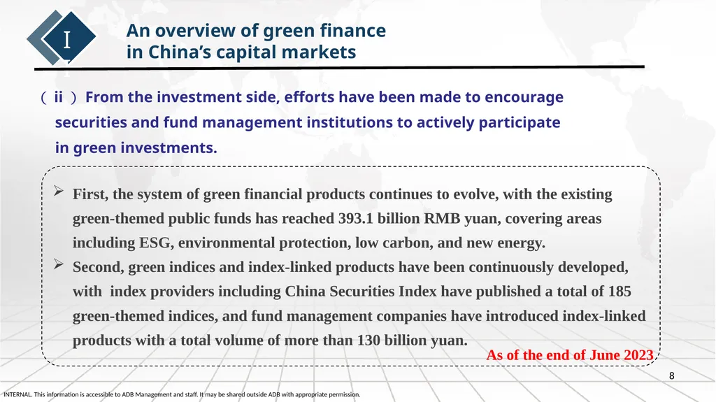 Leveraging the Capital Market to Support Green and - slide 8 of 14