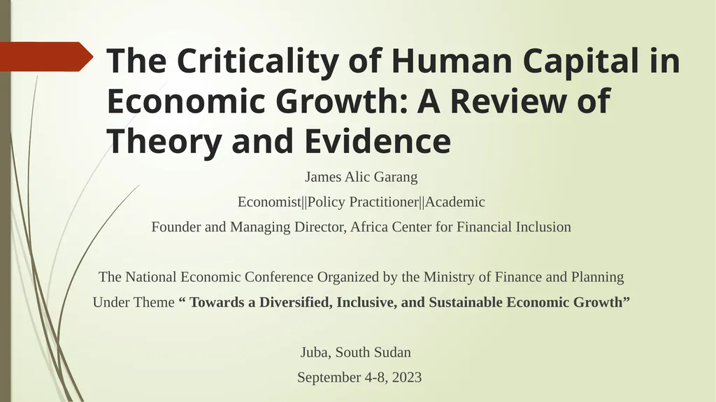 The Criticality of Human Capital in Economic