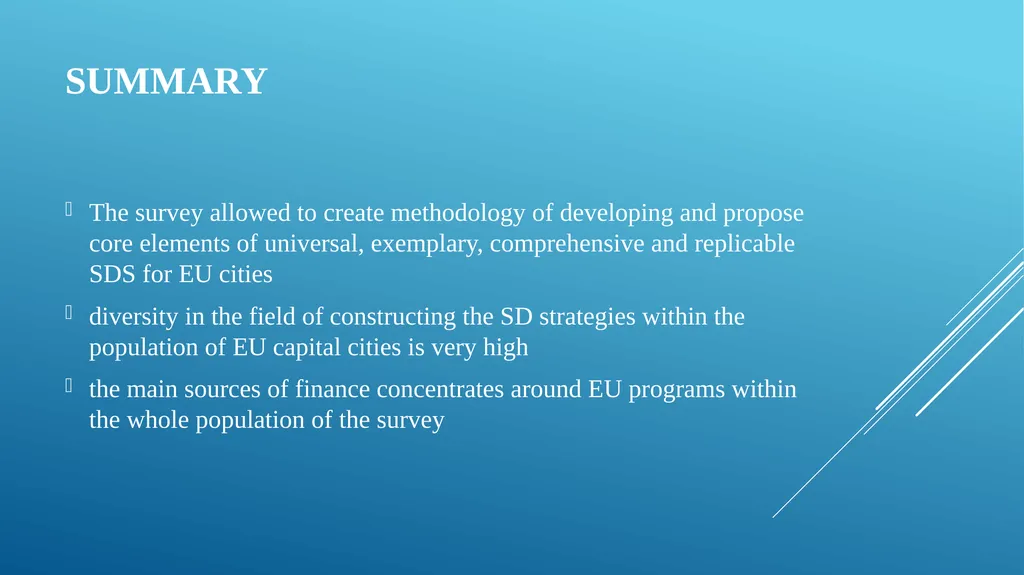 METODOLOGY OF DEVELOPING SUSTAINABLE DEVELOPMENT - slide 30 of 31