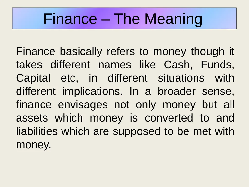 FINANCIAL MANAGEMENT An overview Subject: Commerce - slide 3 of 11