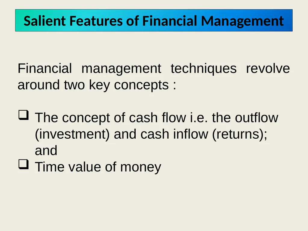 FINANCIAL MANAGEMENT An overview Subject: Commerce - slide 8 of 11
