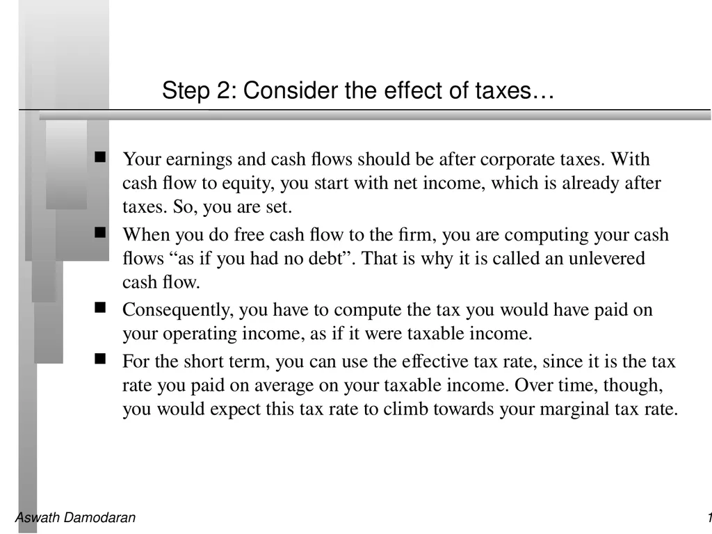 Session 7: Estimating Cash flows Defining Cashflow - slide 10 of 13