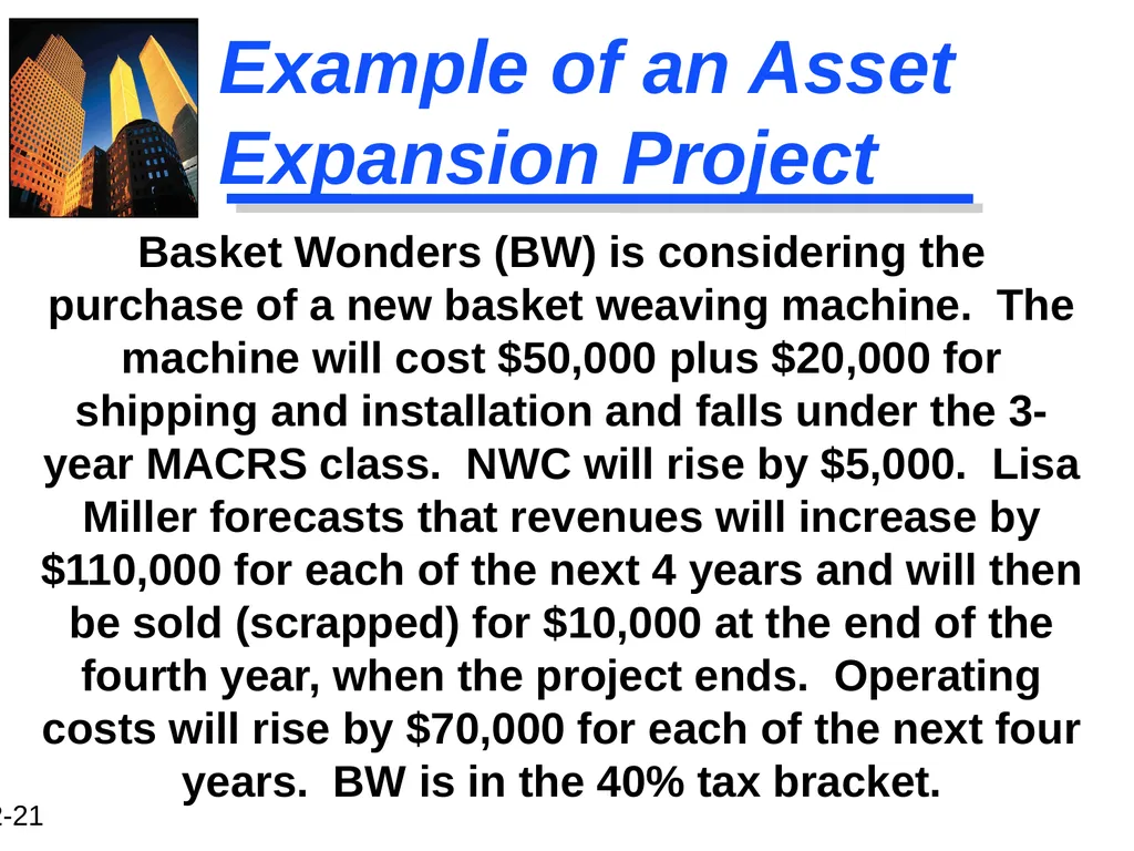 Chapter 12 Capital Budgeting and Estimating Cash - slide 21 of 31