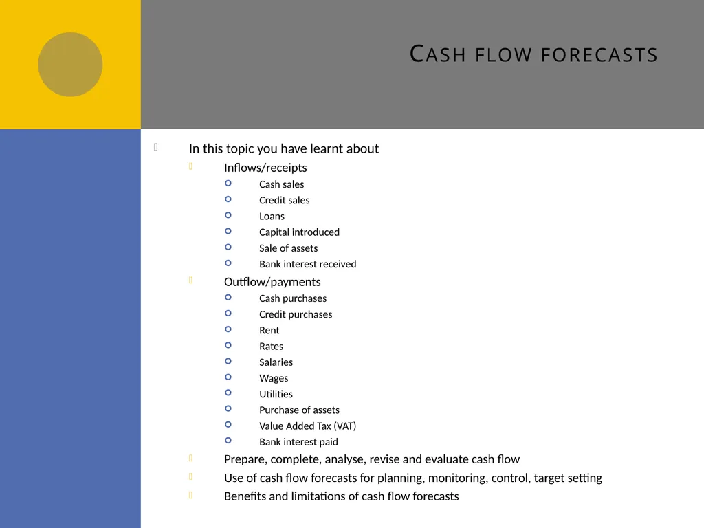 Cash flow forecasts E1 Cash flow forecasts Do you - slide 29 of 29