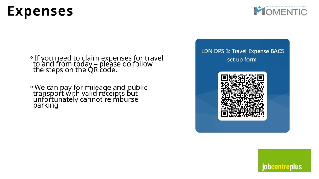 The Momentic Self Employment Service …….enabling - slide 20 of 21