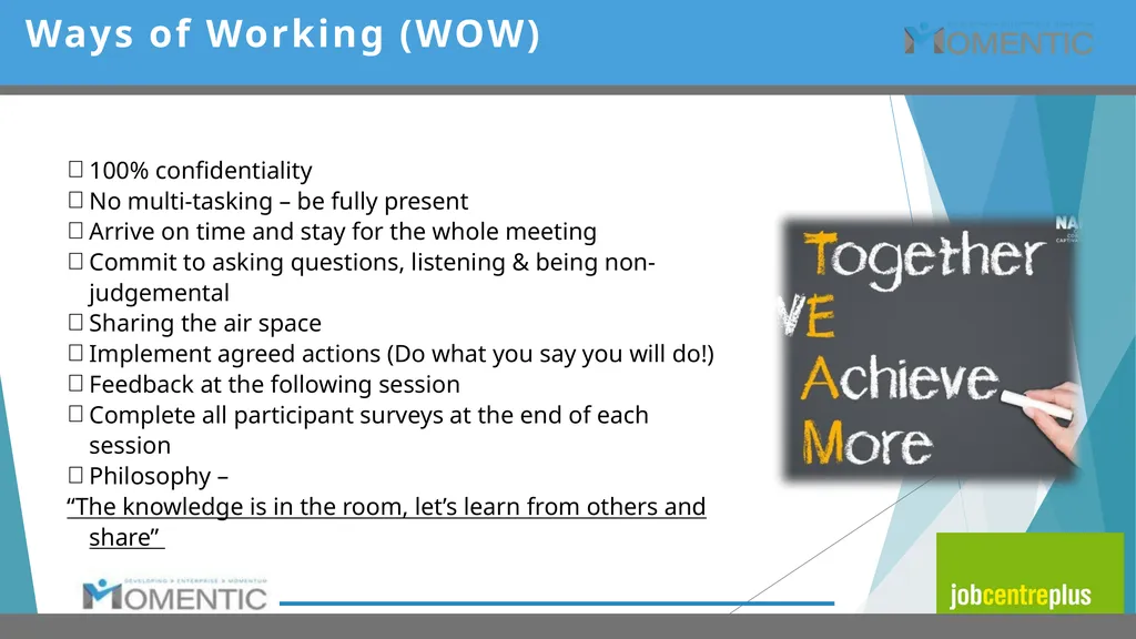 The Momentic Self Employment Service …….enabling - slide 2 of 21