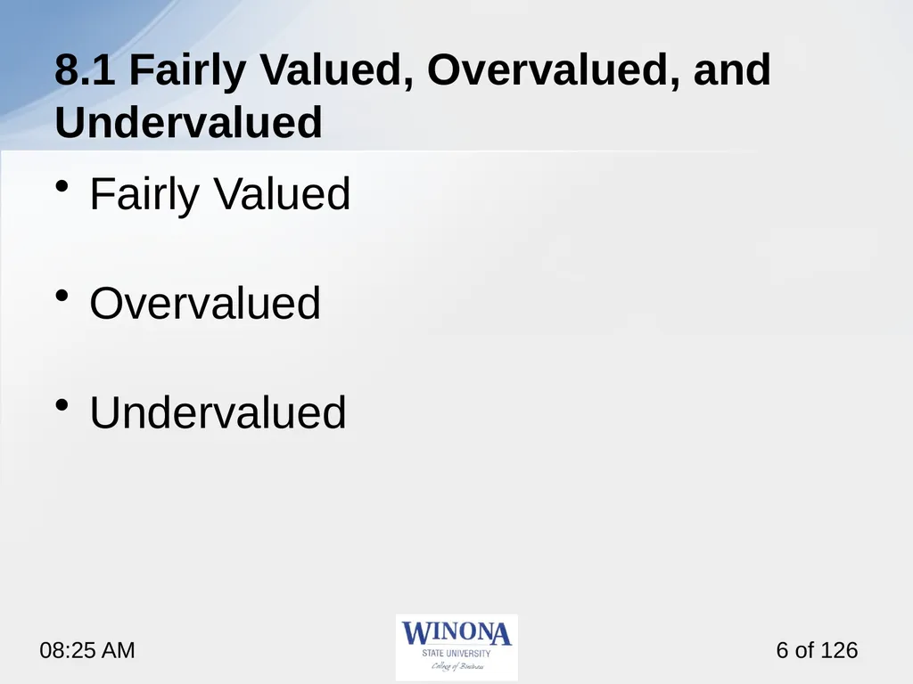 Topic 7: Equity Valuation Larry Schrenk, - slide 6 of 126