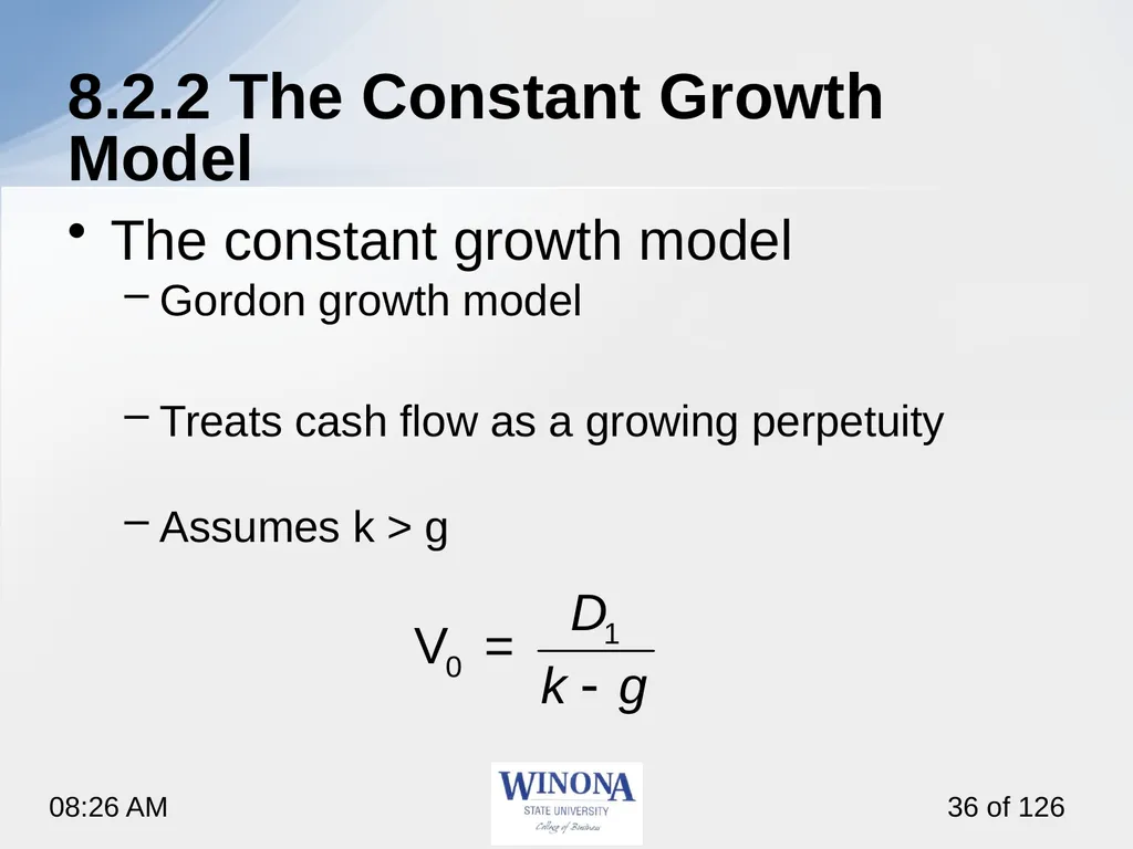 Topic 7: Equity Valuation Larry Schrenk, - slide 36 of 126