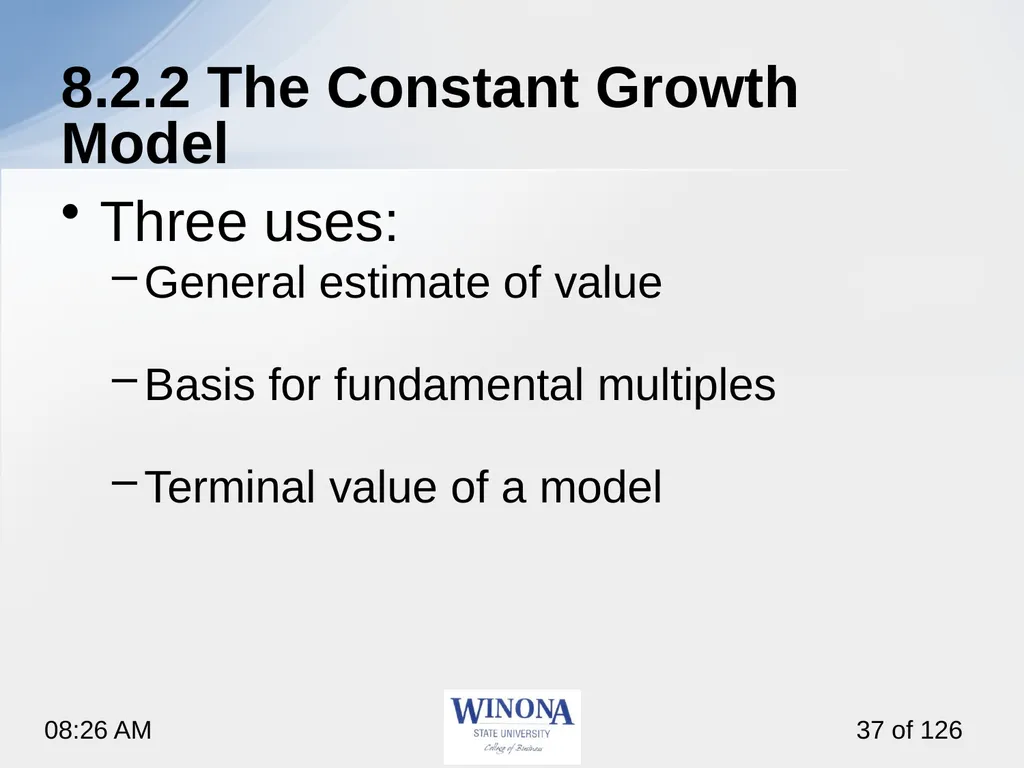 Topic 7: Equity Valuation Larry Schrenk, - slide 37 of 126