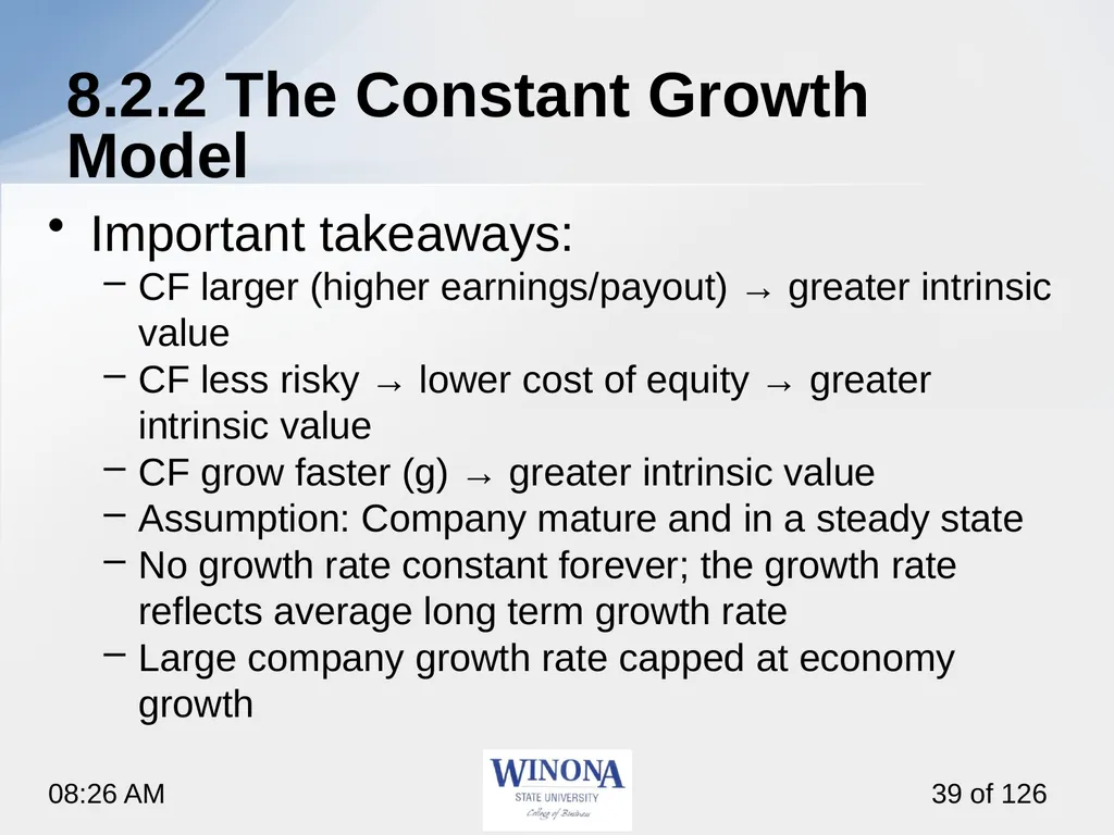 Topic 7: Equity Valuation Larry Schrenk, - slide 39 of 126