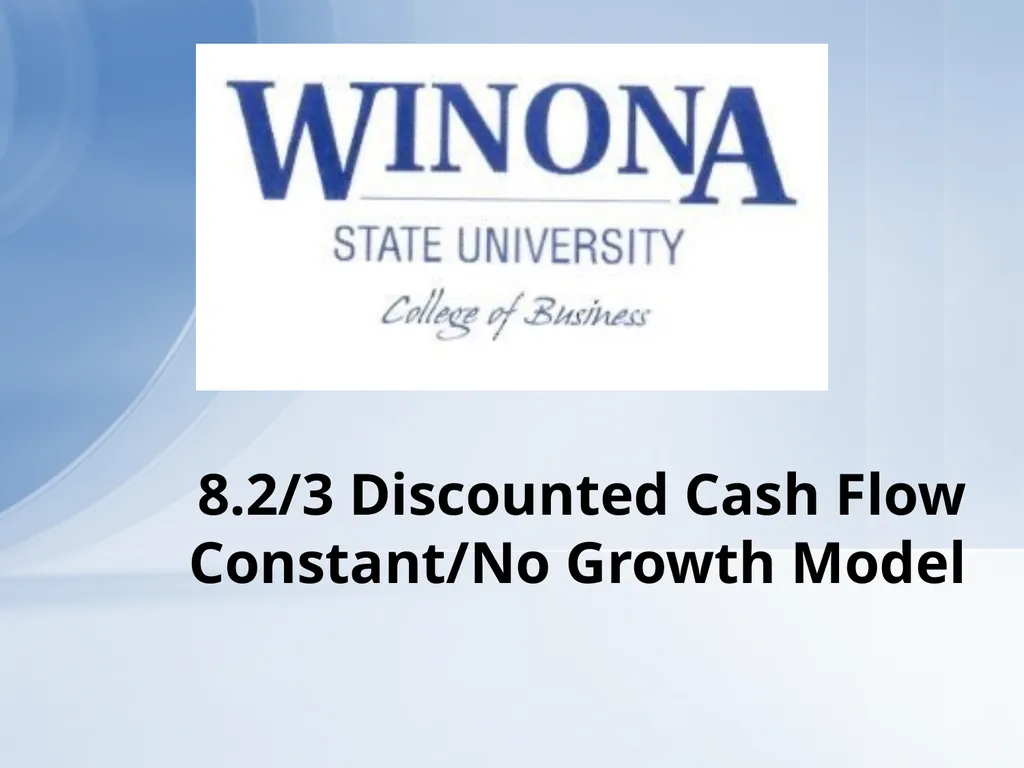 Topic 7: Equity Valuation Larry Schrenk, - slide 28 of 126