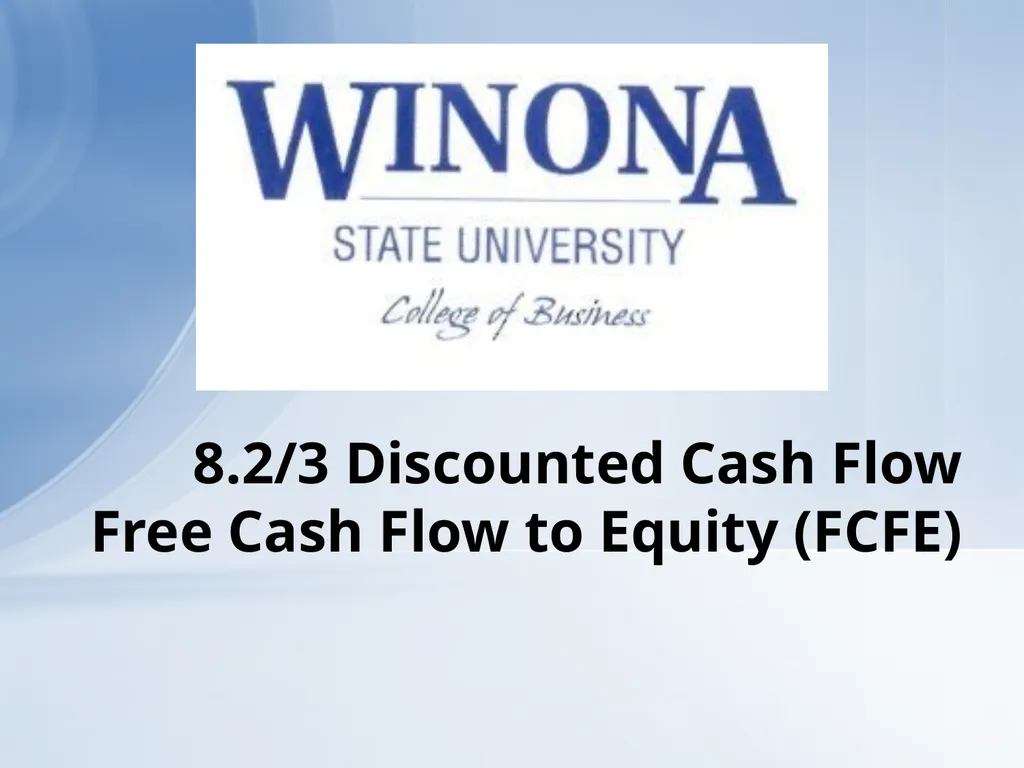 Topic 7: Equity Valuation Larry Schrenk, - slide 66 of 126