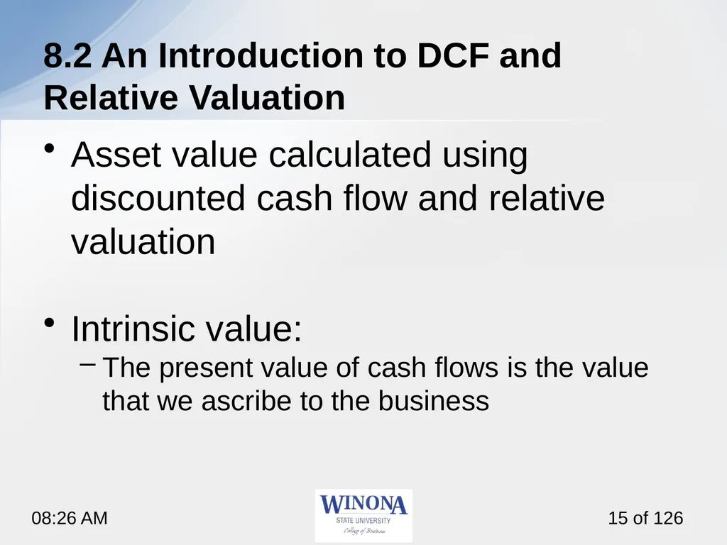 Topic 7: Equity Valuation Larry Schrenk, - slide 15 of 126