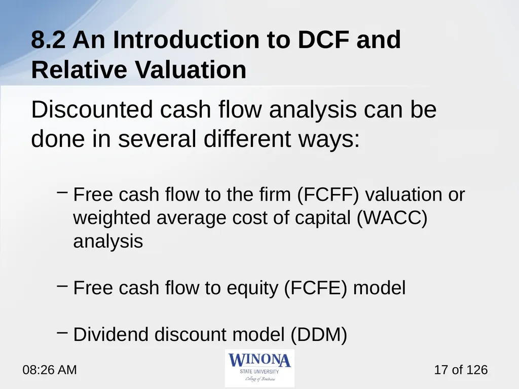 Topic 7: Equity Valuation Larry Schrenk, - slide 17 of 126