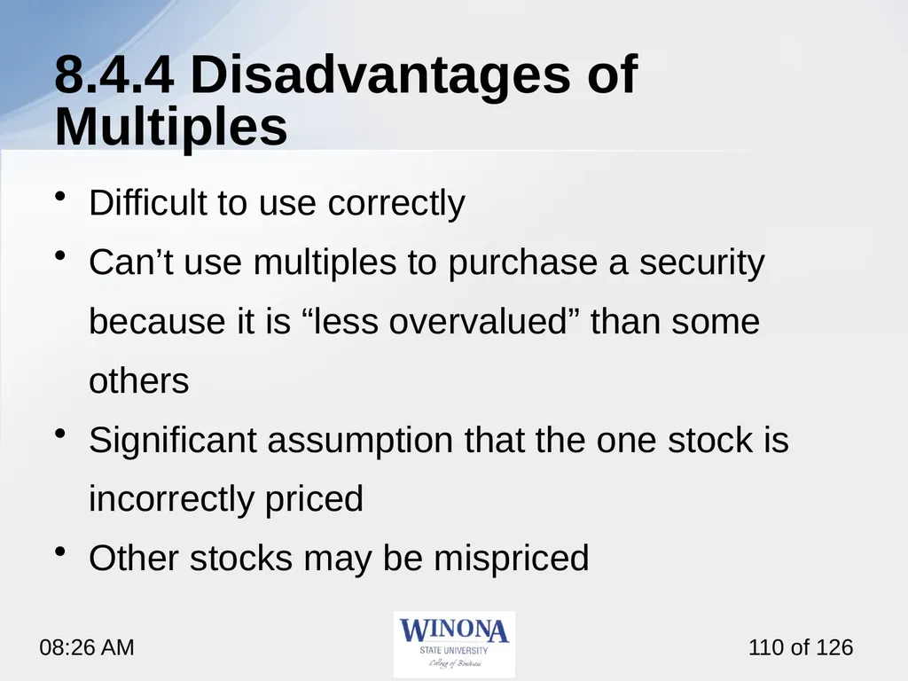 Topic 7: Equity Valuation Larry Schrenk, - slide 110 of 126
