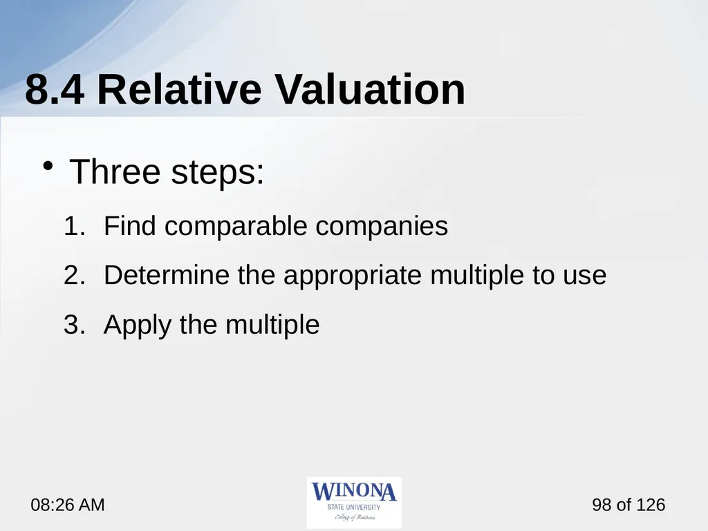 Topic 7: Equity Valuation Larry Schrenk, - slide 98 of 126