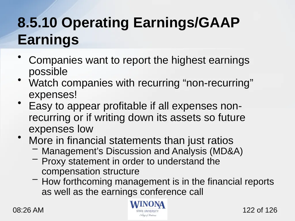Topic 7: Equity Valuation Larry Schrenk, - slide 122 of 126