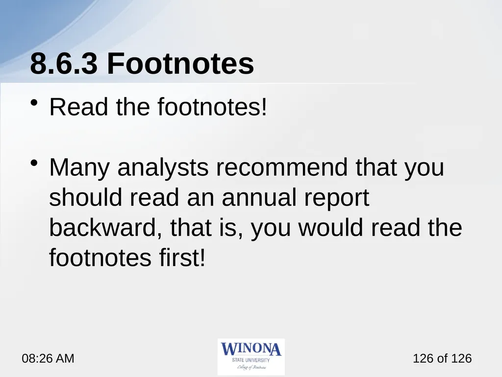 Topic 7: Equity Valuation Larry Schrenk, - slide 126 of 126