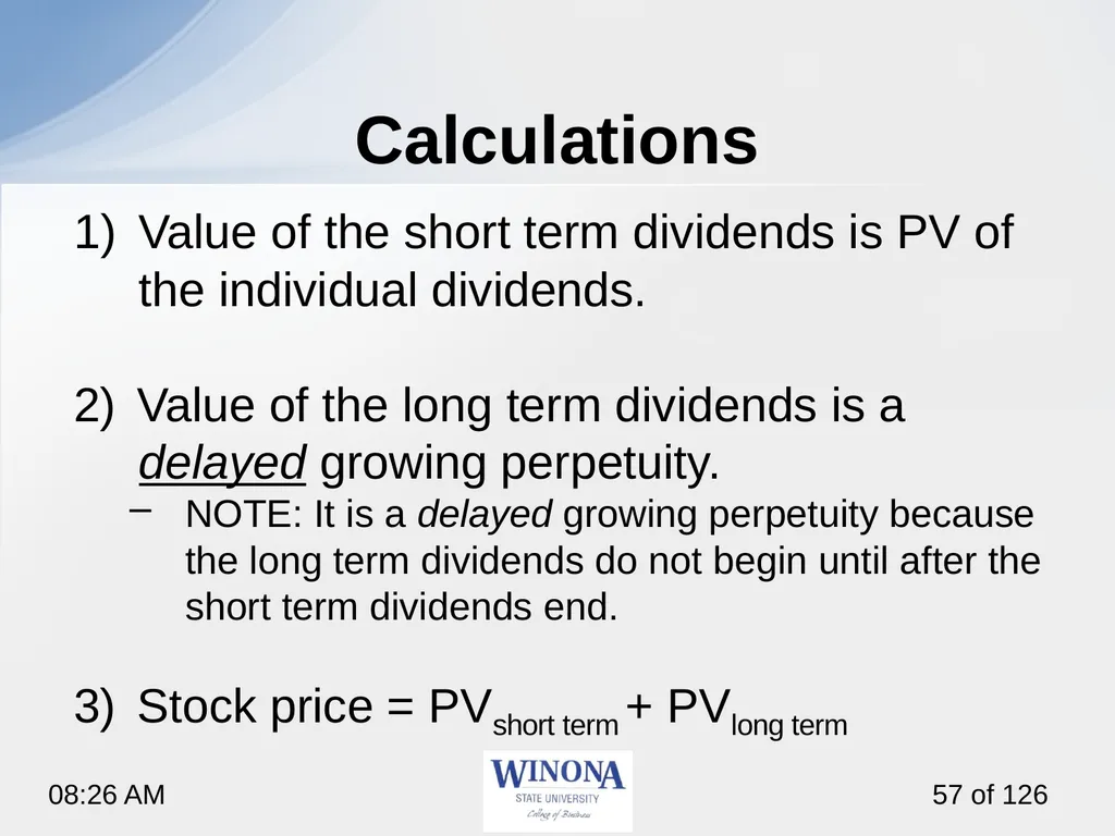 Topic 7: Equity Valuation Larry Schrenk, - slide 57 of 126