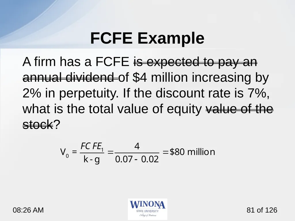 Topic 7: Equity Valuation Larry Schrenk, - slide 81 of 126