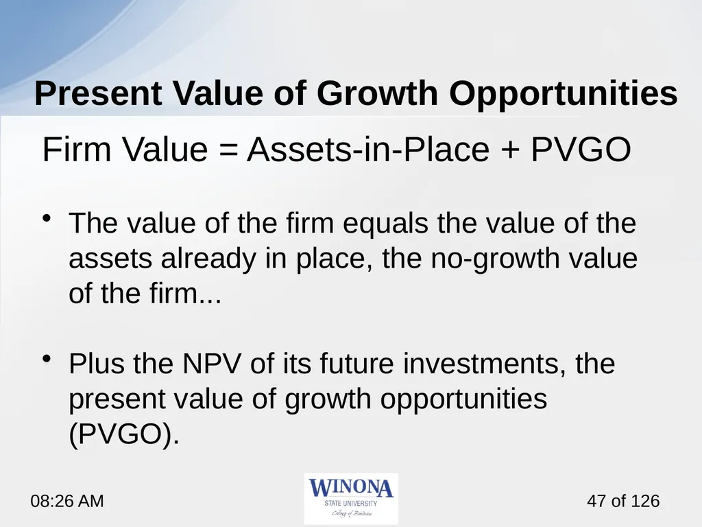 Topic 7: Equity Valuation Larry Schrenk, - slide 47 of 126