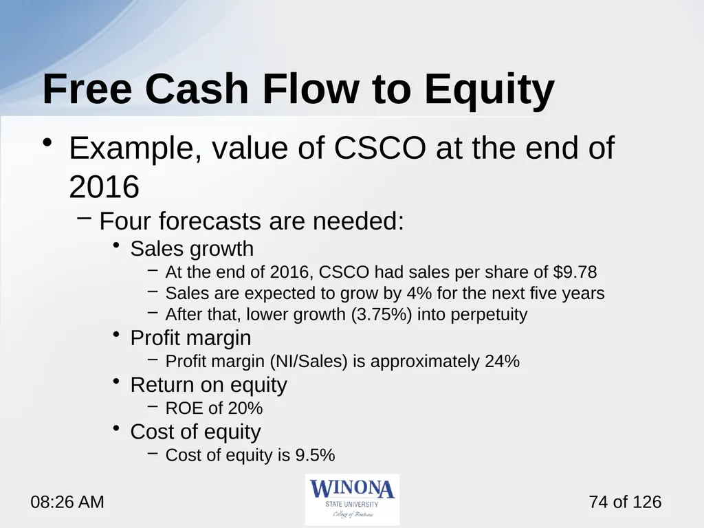 Topic 7: Equity Valuation Larry Schrenk, - slide 74 of 126