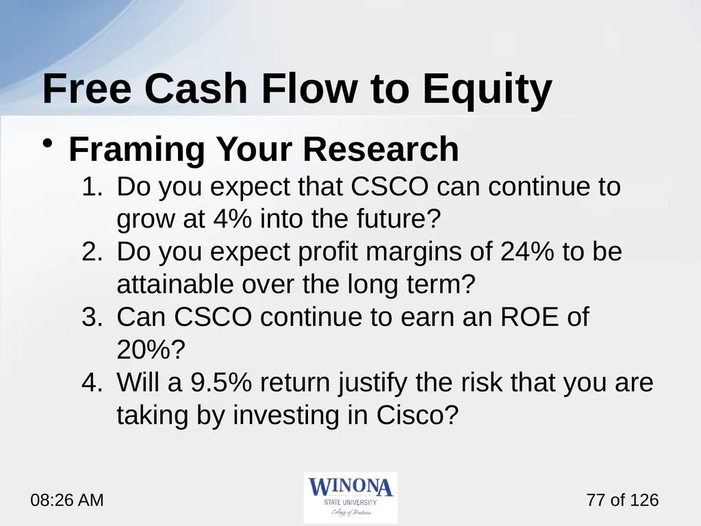 Topic 7: Equity Valuation Larry Schrenk, - slide 77 of 126