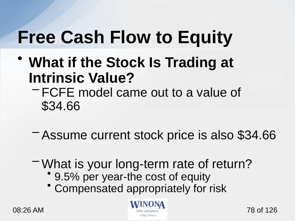 Topic 7: Equity Valuation Larry Schrenk, - slide 78 of 126