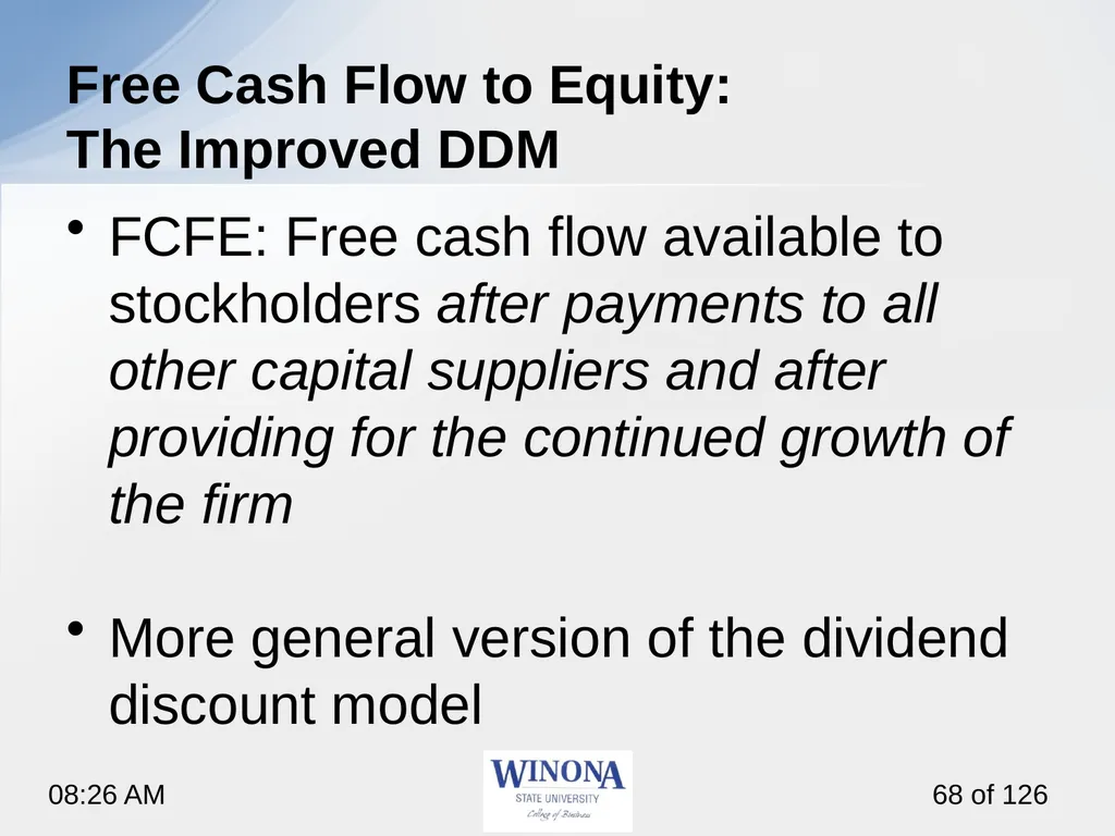 Topic 7: Equity Valuation Larry Schrenk, - slide 68 of 126