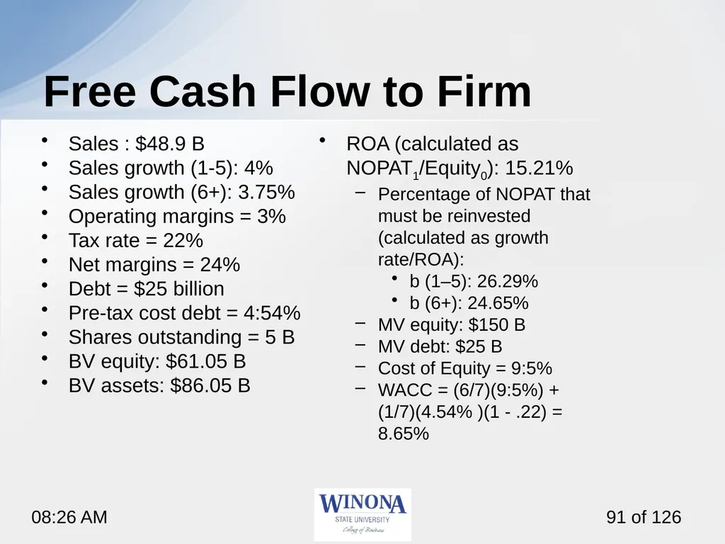 Topic 7: Equity Valuation Larry Schrenk, - slide 91 of 126
