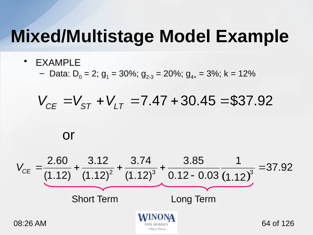 Topic 7: Equity Valuation Larry Schrenk, - slide 64 of 126