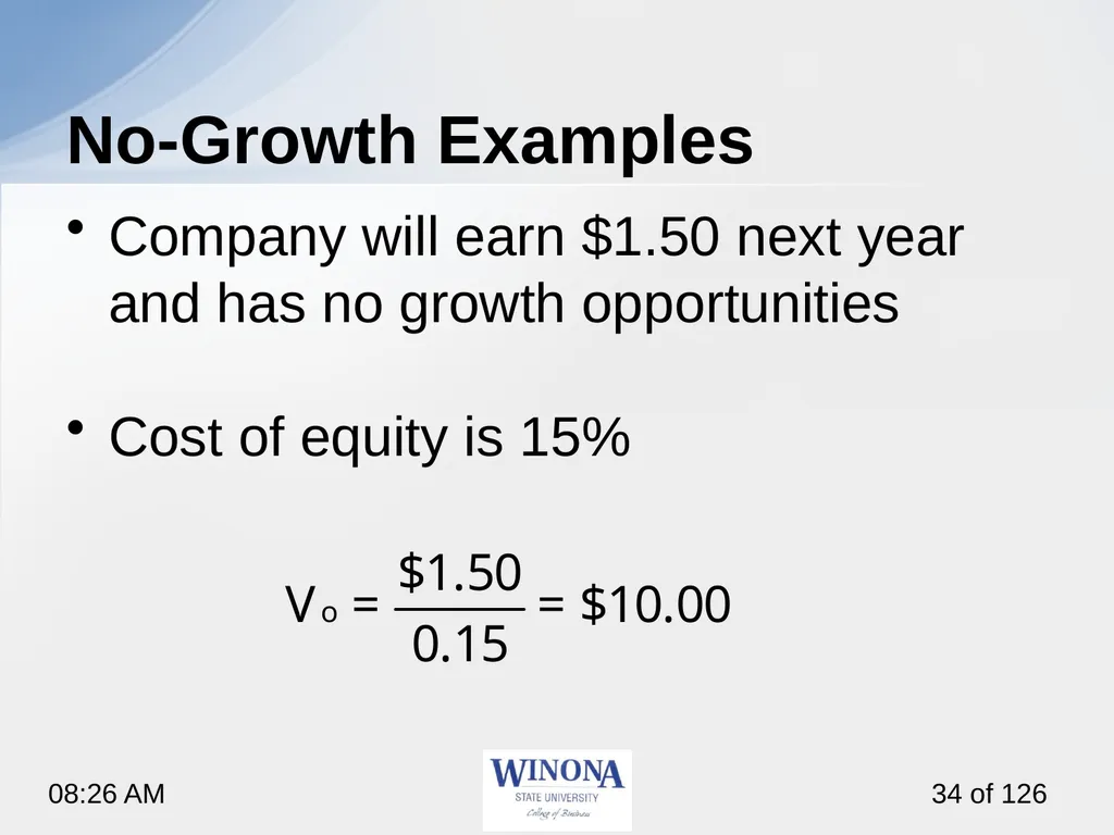 Topic 7: Equity Valuation Larry Schrenk, - slide 34 of 126