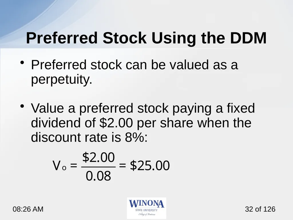 Topic 7: Equity Valuation Larry Schrenk, - slide 32 of 126