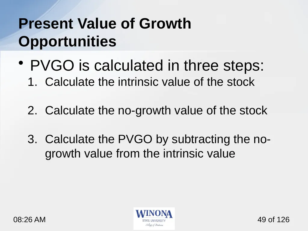 Topic 7: Equity Valuation Larry Schrenk, - slide 49 of 126