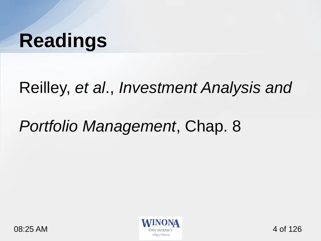 Topic 7: Equity Valuation Larry Schrenk, - slide 4 of 126