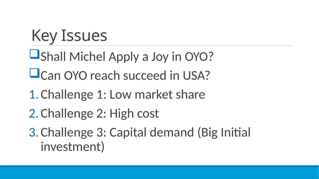 Go OYO or not? XMU CONSULTANCY TEAM Susan, George, - slide 2 of 31