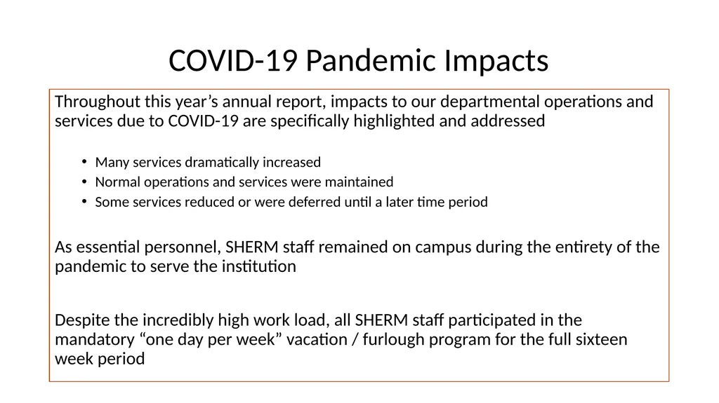 FY20 SHERM Metrics-Based Performance Summary Key - slide 3 of 46