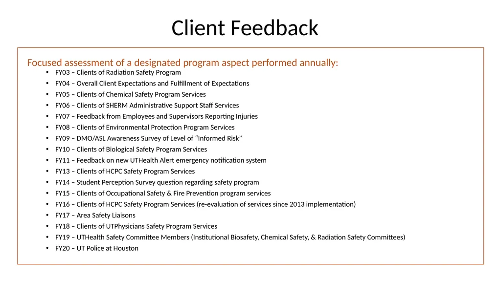 FY20 SHERM Metrics-Based Performance Summary Key - slide 37 of 46