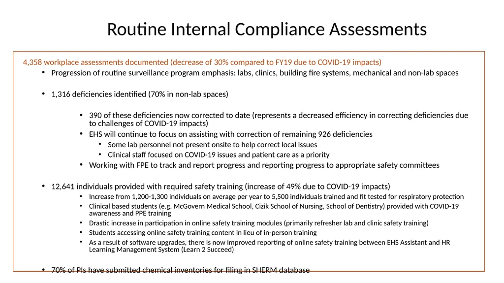FY20 SHERM Metrics-Based Performance Summary Key - slide 22 of 46