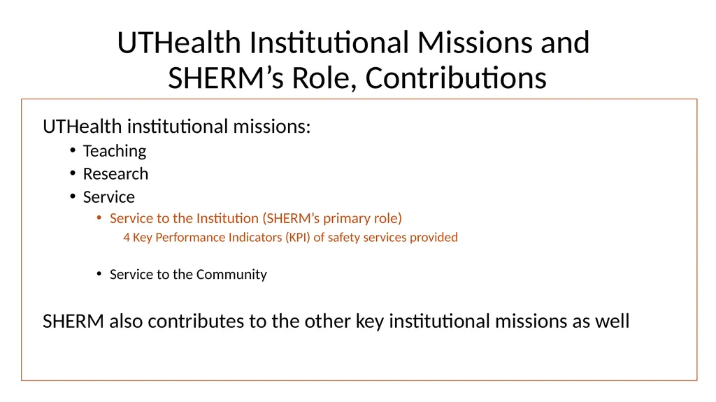 FY20 SHERM Metrics-Based Performance Summary Key - slide 2 of 46