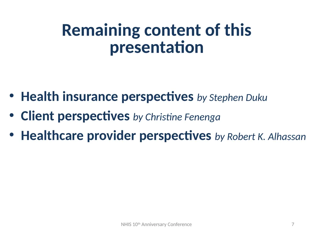“ “Towards a client-oriented health insurance - slide 7 of 49
