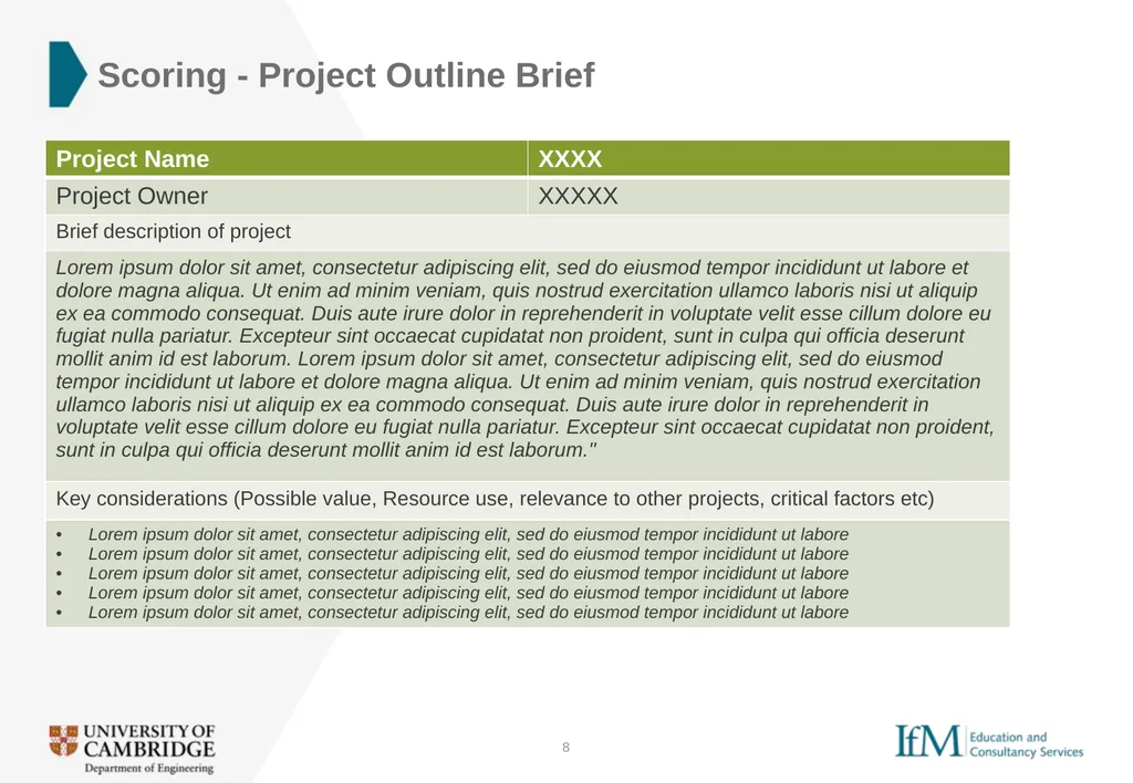 Opportunity-Feasibility Supporting Documents - slide 8 of 10