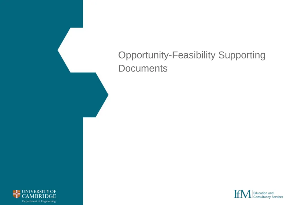 Opportunity-Feasibility Supporting Documents