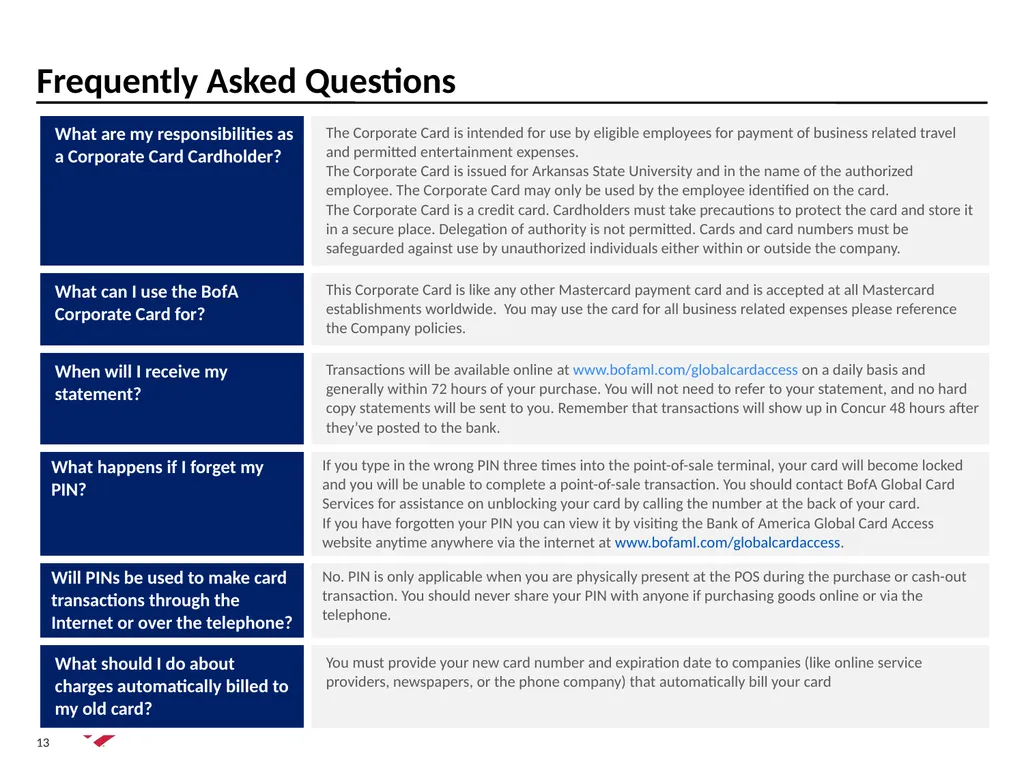 Purchase/Travel Program New Card Registration and - slide 13 of 18