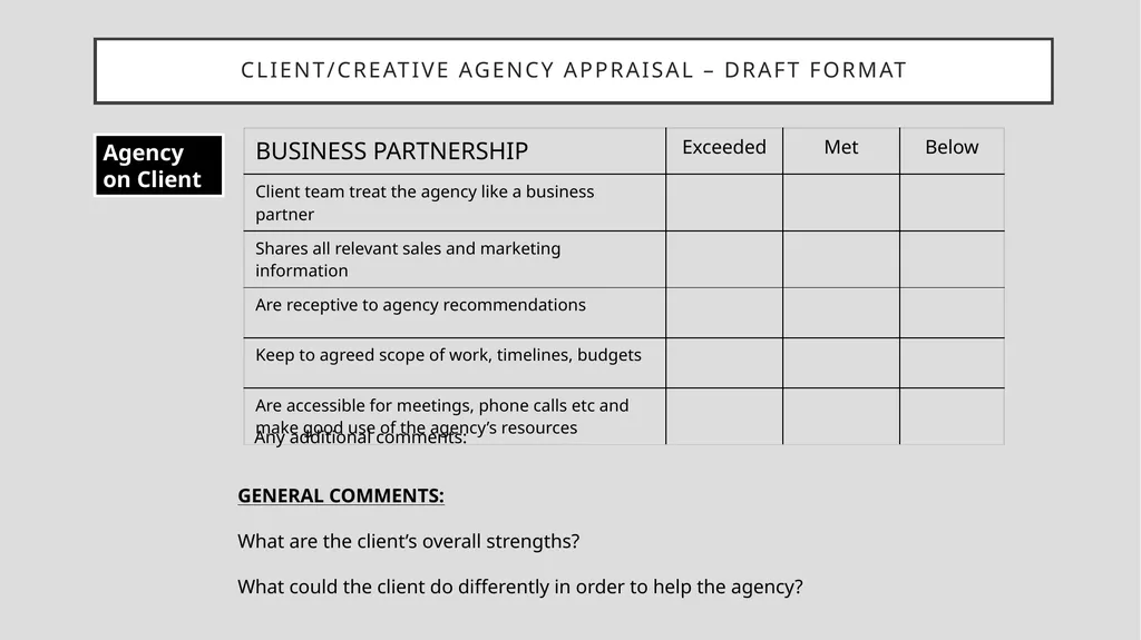 HOW TO STRUCTURE A 360 APPRAISAL For more - slide 10 of 10