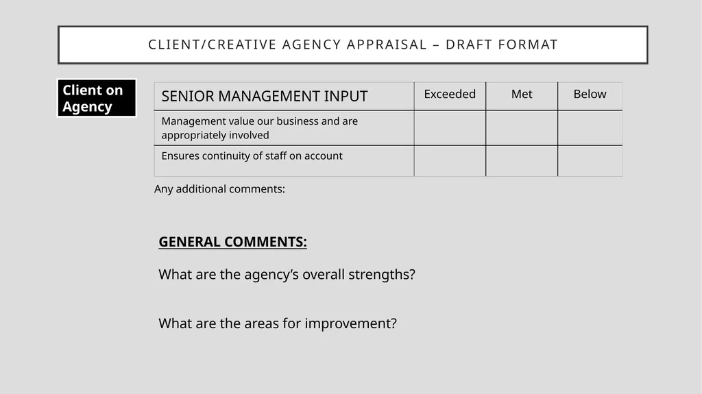 HOW TO STRUCTURE A 360 APPRAISAL For more - slide 8 of 10