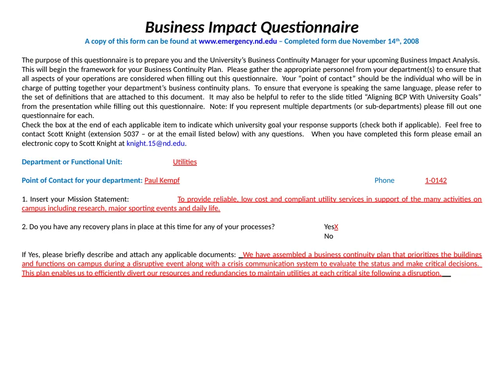 Business Continuity Planning Overview 1 The Need - slide 20 of 24