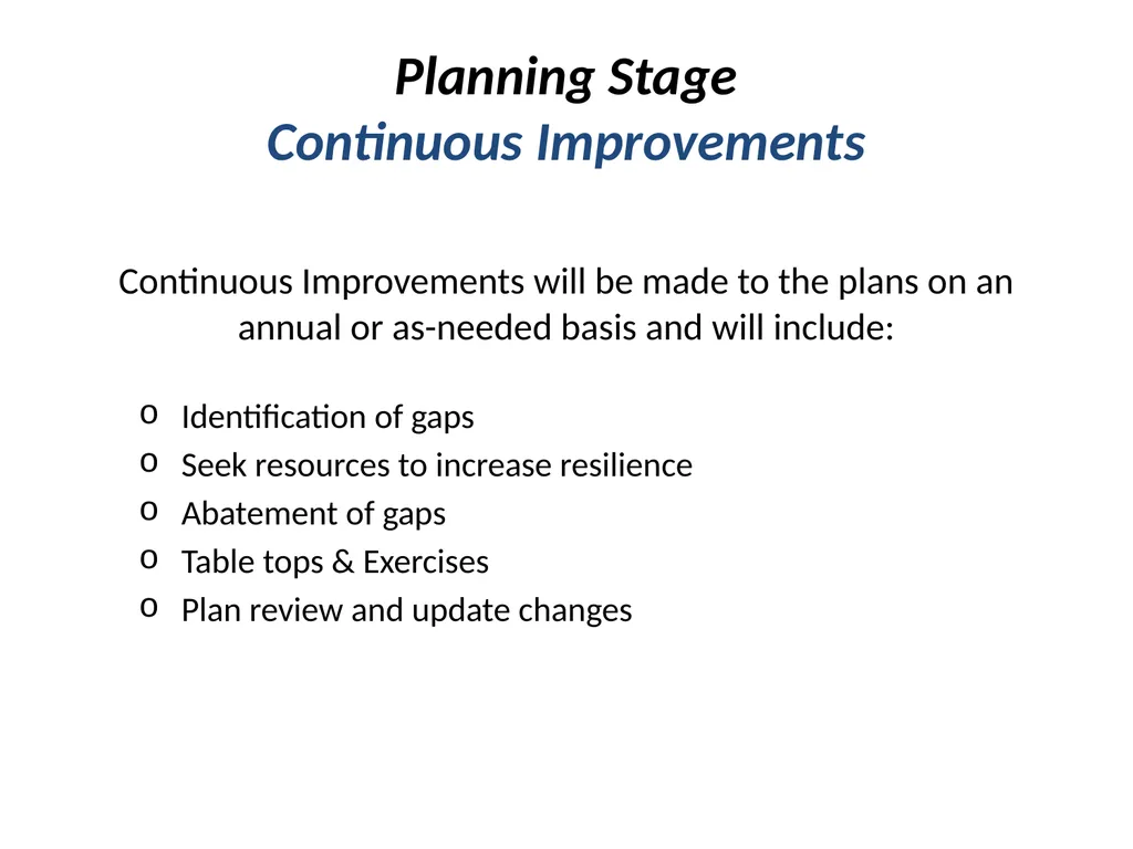 Business Continuity Planning Overview 1 The Need - slide 14 of 24
