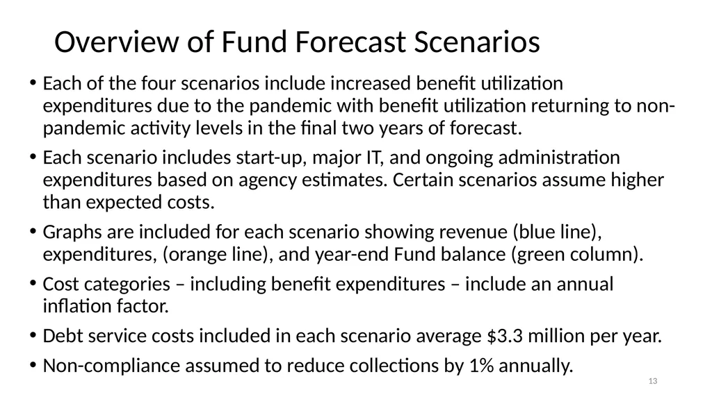 Financial Analysis & Trust Fund Forecasts in the - slide 13 of 35