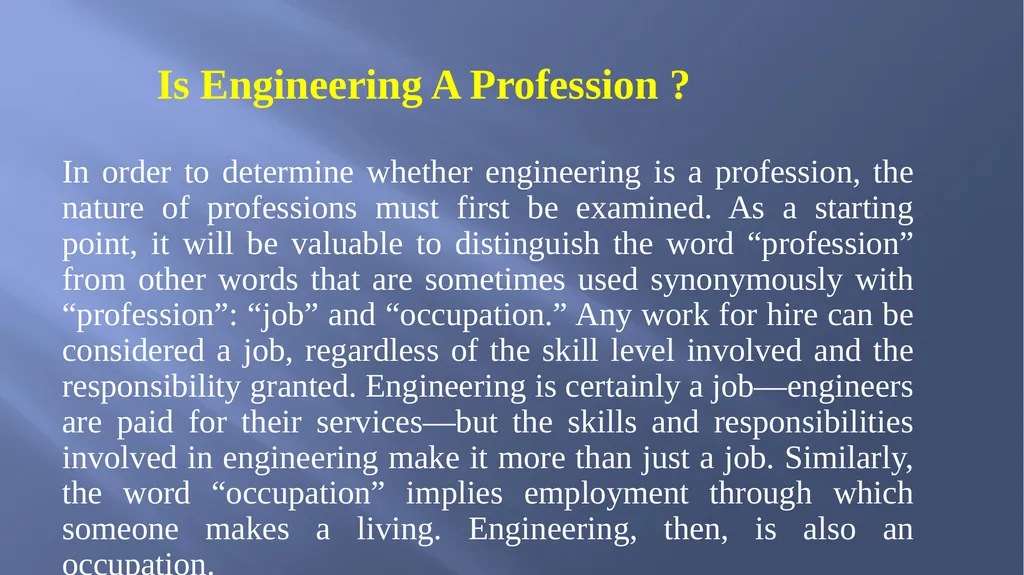 Engineering Profession Ethics Chapter Three/ - slide 2 of 13